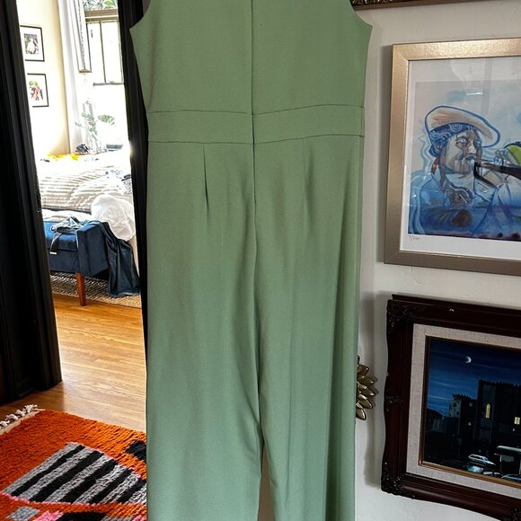 Chic green crêpe jumpsuit for girls by Abel & Lula size 10- - Picture 8 of 9